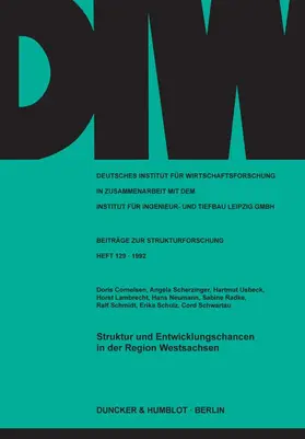 Cornelsen / Schwartau / Scherzinger |  Struktur und Entwicklungschancen in der Region Westsachsen. | Buch |  Sack Fachmedien