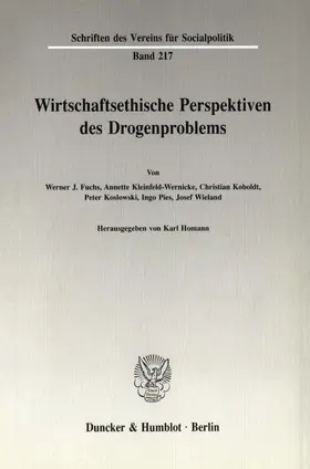 Homann |  Wirtschaftsethische Perspektiven des Drogenproblems. | Buch |  Sack Fachmedien
