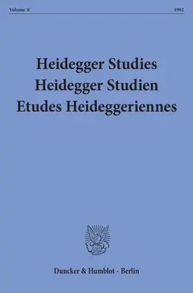 Emad / Herrmann / Maly |  Heidegger Studies - Heidegger Studien - Etudes Heideggeriennes. | Buch |  Sack Fachmedien