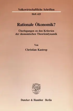 Kastrop |  Rationale Ökonomik? | Buch |  Sack Fachmedien