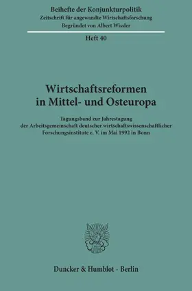 / |  Wirtschaftsreformen in Mittel- und Osteuropa. | Buch |  Sack Fachmedien