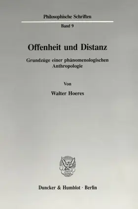 Hoeres |  Offenheit und Distanz. | Buch |  Sack Fachmedien