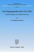 Probandt |  Die Einigungsstelle nach § 27a UWG. | Buch |  Sack Fachmedien