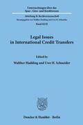 Hadding / Schneider |  Legal Issues in International Credit Transfers. | Buch |  Sack Fachmedien