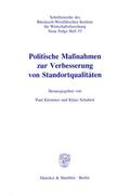 Klemmer / Schubert |  Politische Maßnahmen zur Verbesserung von Standortqualitäten. | Buch |  Sack Fachmedien