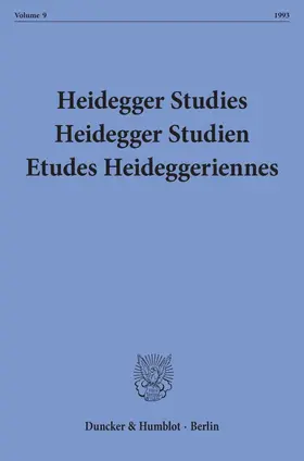 Emad / Herrmann / Maly |  Heidegger Studies - Heidegger Studien - Etudes Heideggeriennes. | Buch |  Sack Fachmedien