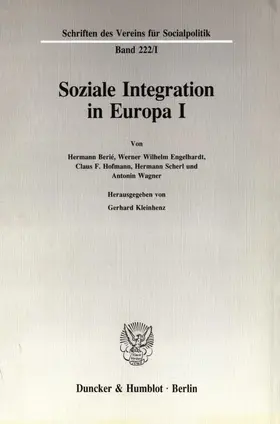 Kleinhenz |  Soziale Integration in Europa I. | Buch |  Sack Fachmedien