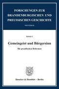 Sösemann |  Gemeingeist und Bürgersinn. | Buch |  Sack Fachmedien