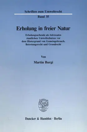 Burgi |  Erholung in freier Natur. | Buch |  Sack Fachmedien