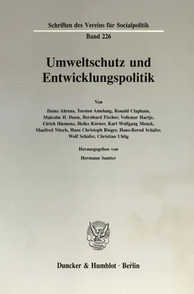 Sautter |  Umweltschutz und Entwicklungspolitik. | Buch |  Sack Fachmedien