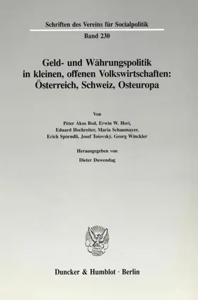 Duwendag |  Geld- und Währungspolitik in kleinen, offenen Volkswirtschaften. | Buch |  Sack Fachmedien