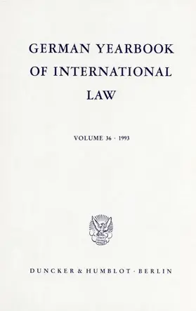 Delbrück / Hofmann / Zimmermann |  German Yearbook of International Law - Jahrbuch für Internationales Recht. | Buch |  Sack Fachmedien
