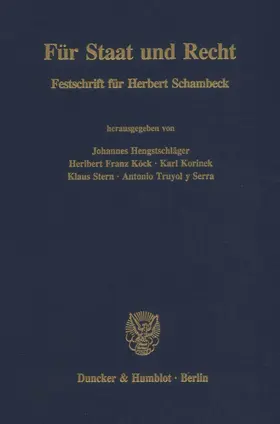 Hengstschläger / Köck / Korinek |  Für Staat und Recht. | Buch |  Sack Fachmedien