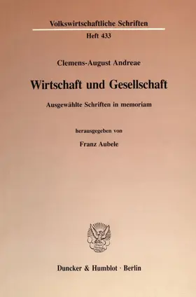 Andreae / Aubele |  Wirtschaft und Gesellschaft. | Buch |  Sack Fachmedien