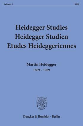 Emad / Herrmann / Maly | Martin Heidegger 1889 - 1989. Commemorative Issue. | Buch | 978-3-428-07989-6 | sack.de