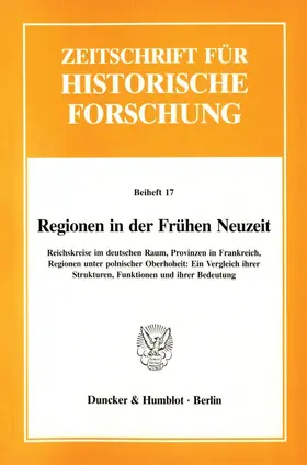 Hartmann |  Regionen in der Frühen Neuzeit. | Buch |  Sack Fachmedien