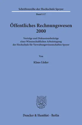 Lüder | Öffentliches Rechnungswesen 2000. | Buch | 978-3-428-08097-7 | www.sack.de