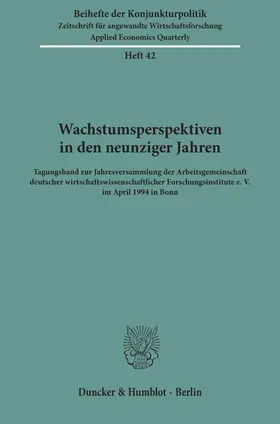 / |  Wachstumsperspektiven in den neunziger Jahren. | Buch |  Sack Fachmedien
