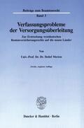 Merten |  Verfassungsprobleme der Versorgungsüberleitung. | Buch |  Sack Fachmedien