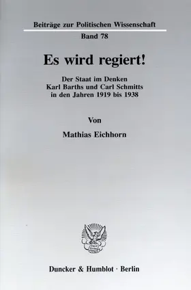 Eichhorn |  Es wird regiert! | Buch |  Sack Fachmedien