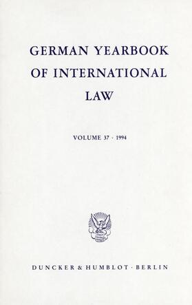 Delbrück / Hofmann / Zimmermann | German Yearbook of International Law / Jahrbuch für Internationales Recht. | Buch | 978-3-428-08150-9 | sack.de