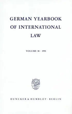 Delbrück / Hofmann / Zimmermann |  German Yearbook of International Law - Jahrbuch für Internationales Recht. | Buch |  Sack Fachmedien