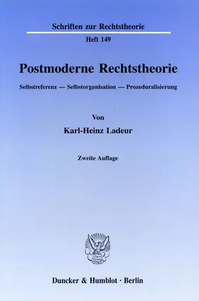 Ladeur |  Postmoderne Rechtstheorie | Buch |  Sack Fachmedien