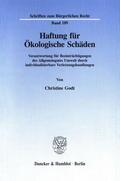 Godt |  Haftung für Ökologische Schäden. | Buch |  Sack Fachmedien