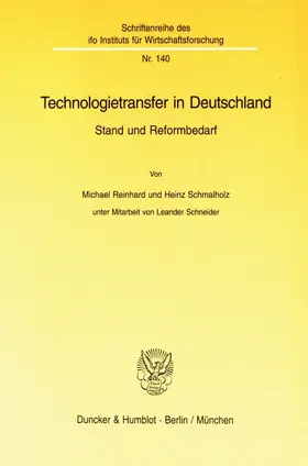Reinhard / Schmalholz |  Technologietransfer in Deutschland. | Buch |  Sack Fachmedien
