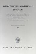 Berchem / Kapp / Link |  Literaturwissenschaftliches Jahrbuch. | Buch |  Sack Fachmedien
