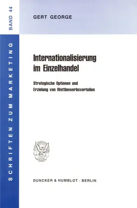 George | Internationalisierung im Einzelhandel. | Buch | 978-3-428-08780-8 | www.sack.de