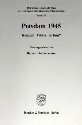 Timmermann |  Potsdam 1945. | Buch |  Sack Fachmedien
