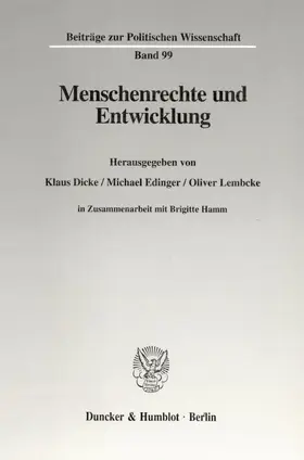 Dicke / Edinger / Lembcke |  Menschenrechte und Entwicklung. | Buch |  Sack Fachmedien