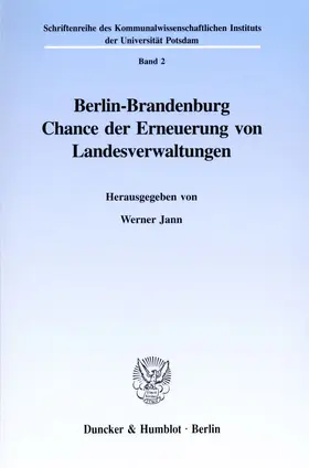 Jann |  Berlin-Brandenburg. | Buch |  Sack Fachmedien
