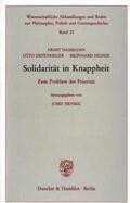 Dassmann / Isensee / Depenheuer |  Solidarität in Knappheit | Buch |  Sack Fachmedien
