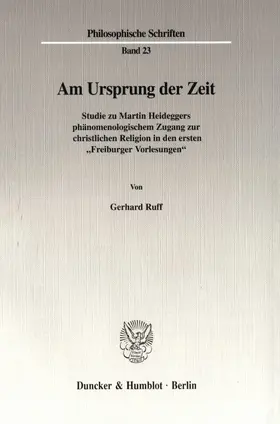 Ruff |  Am Ursprung der Zeit. | Buch |  Sack Fachmedien