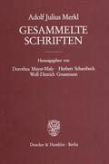 Merkl / Mayer-Maly / Schambeck |  Gesammelte Schriften II/1 | Buch |  Sack Fachmedien
