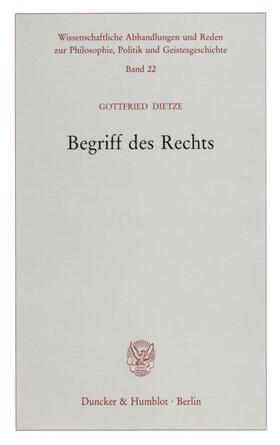 Dietze | Begriff des Rechts. | Buch | 978-3-428-09094-5 | sack.de