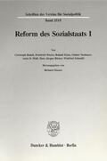 Hauser |  Reform des Sozialstaats 1 | Buch |  Sack Fachmedien