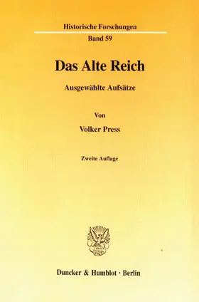 Kunisch / Press |  Das Alte Reich. | Buch |  Sack Fachmedien