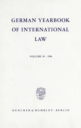 Delbrück / Hofmann / Zimmermann |  German Yearbook of International Law - Jahrbuch für Internationales Recht. | Buch |  Sack Fachmedien
