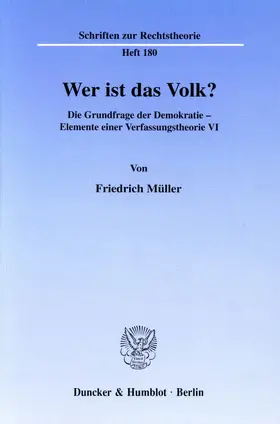 Christensen / Müller |  Wer ist das Volk? | Buch |  Sack Fachmedien