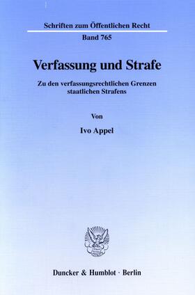 Appel |  Verfassung und Strafe | Buch |  Sack Fachmedien