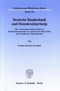 Brosius-Gersdorf |  Deutsche Bundesbank und Demokratieprinzip | Buch |  Sack Fachmedien
