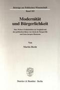 Hecht |  Modernität und Bürgerlichkeit. | Buch |  Sack Fachmedien