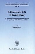 Heckel |  Religionsunterricht in Brandenburg. | Buch |  Sack Fachmedien