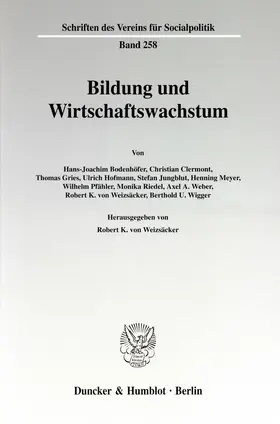 Weizsäcker |  Bildung und Wirtschaftswachstum. | Buch |  Sack Fachmedien
