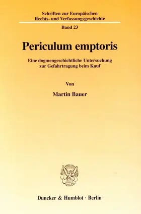 Bauer |  Periculum emptoris. | Buch |  Sack Fachmedien