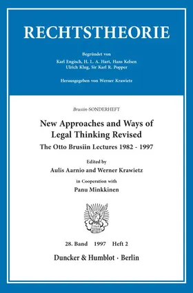 Aarnio / Krawietz |  New Approaches and Ways of Legal Thinking Revised. | Buch |  Sack Fachmedien