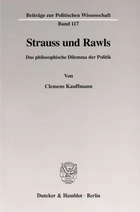 Kauffmann |  Strauss und Rawls. | Buch |  Sack Fachmedien
